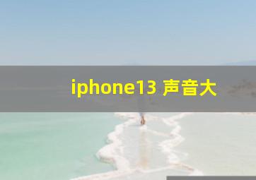 iphone13 声音大